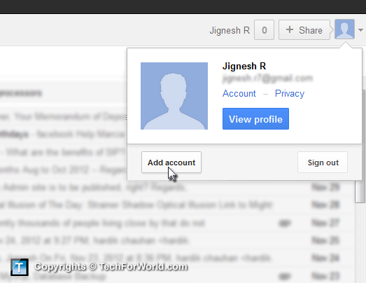 Gmail Add Account