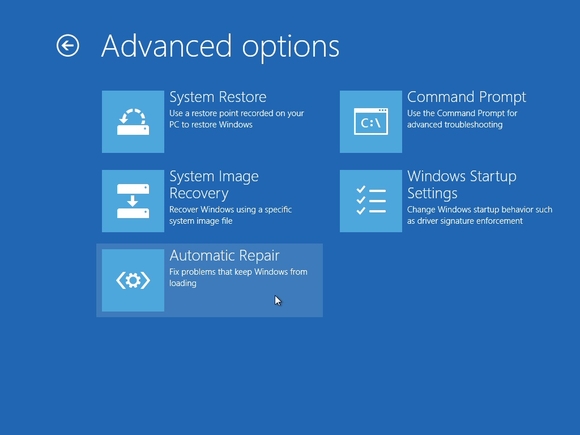 Windows 8 Advanced Recovery