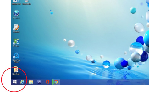 Windows 8.1 start button