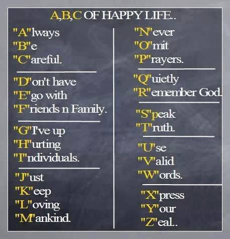 ABC of happy life