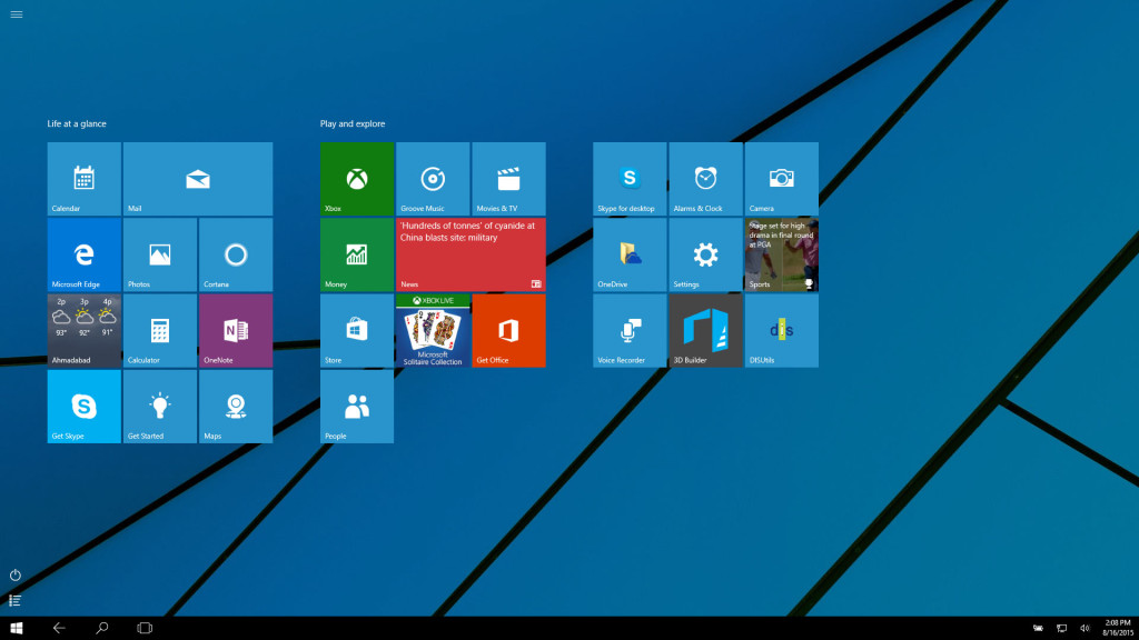 Windows 10 Tablet Mode